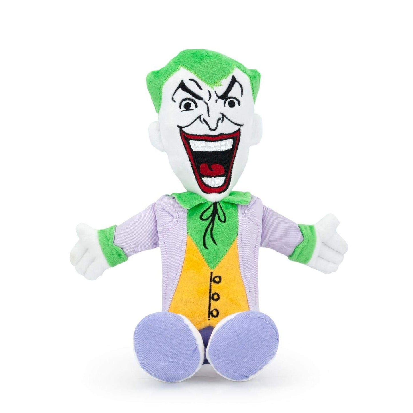 Dc Comics Plush Joker Squeaky Dog Chew Toy - Light To Moderate Chewing Dog Toy, 13 Inches, By Crowded Coop