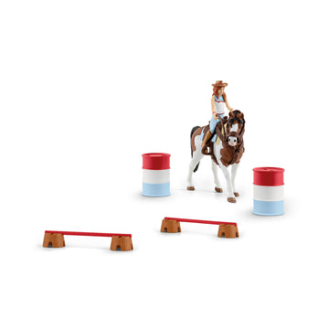 Schleich Horse Club 12-Piece Hannah'S Riding Horse Set - Rodeo Riding With Cowgirl And Horse, Realistic Western Rodeo Farm Animal Toys And Accessories, Gift For Toddlers, Boys, And Girls Ages 5+
