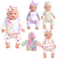 Sweet Dolly Doll Clothes New Born Baby Doll Clothes, Coat, Pajamas, Bodysuits Outfits For 14 Inches To 18 Inches Dolls, 15 Inch 