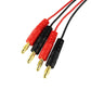 FLY RC 4mm 4.0mm Male Banana Plug Connector Charge Lead to JST 20awg Soft Silicon Charging Cable Wire 30cm 11.8inch Lipo Parts f