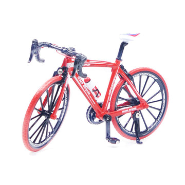 Ailejia Finger Racing Bicycle Mountain Bike Cake Topper Mini Dirt Bike Bicycle Model Cool Boy Toy (Racing Bicycle Red)
