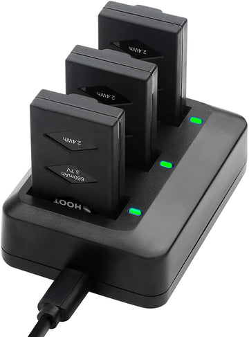 SHOOT 3 Pack Battery 660mAh 3.7V Charger Kit for Parrot MiniDrone Jumping Sumo,The Win Robotics,Swing,Mambo,Parrot Mini Drone Ro