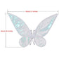 Funsveta Women Girls Berry Rattans Crown Butterfly Wings With Elf Ears Dress Up Halloween Cosplay Photo Prop Accessories (White