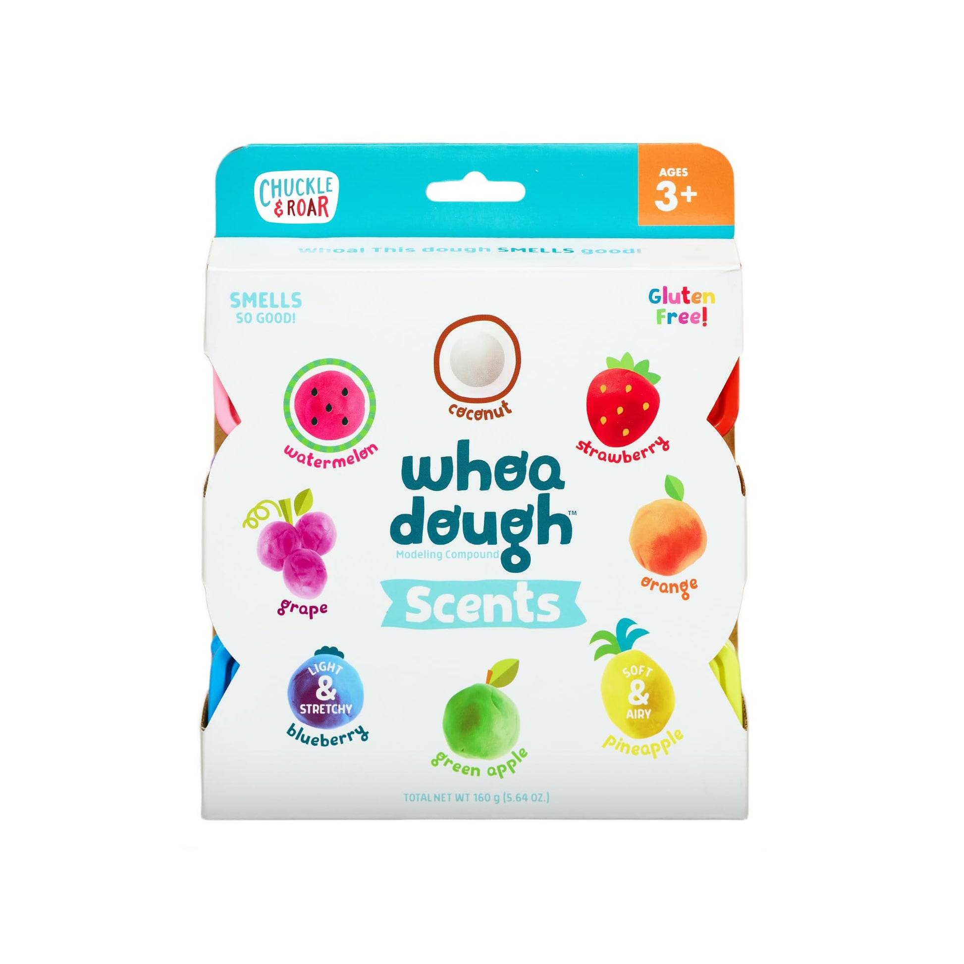 Chuckle & Roar - Whoa Dough Scents - Tactile Kids Dough - Fun Arts and Crafts Time for Preschoolers - Safe Formula for Kids - 8 