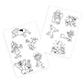 Passover Ten Plagues Magnet Art for Kids. 10 Magnets to Color for Children.