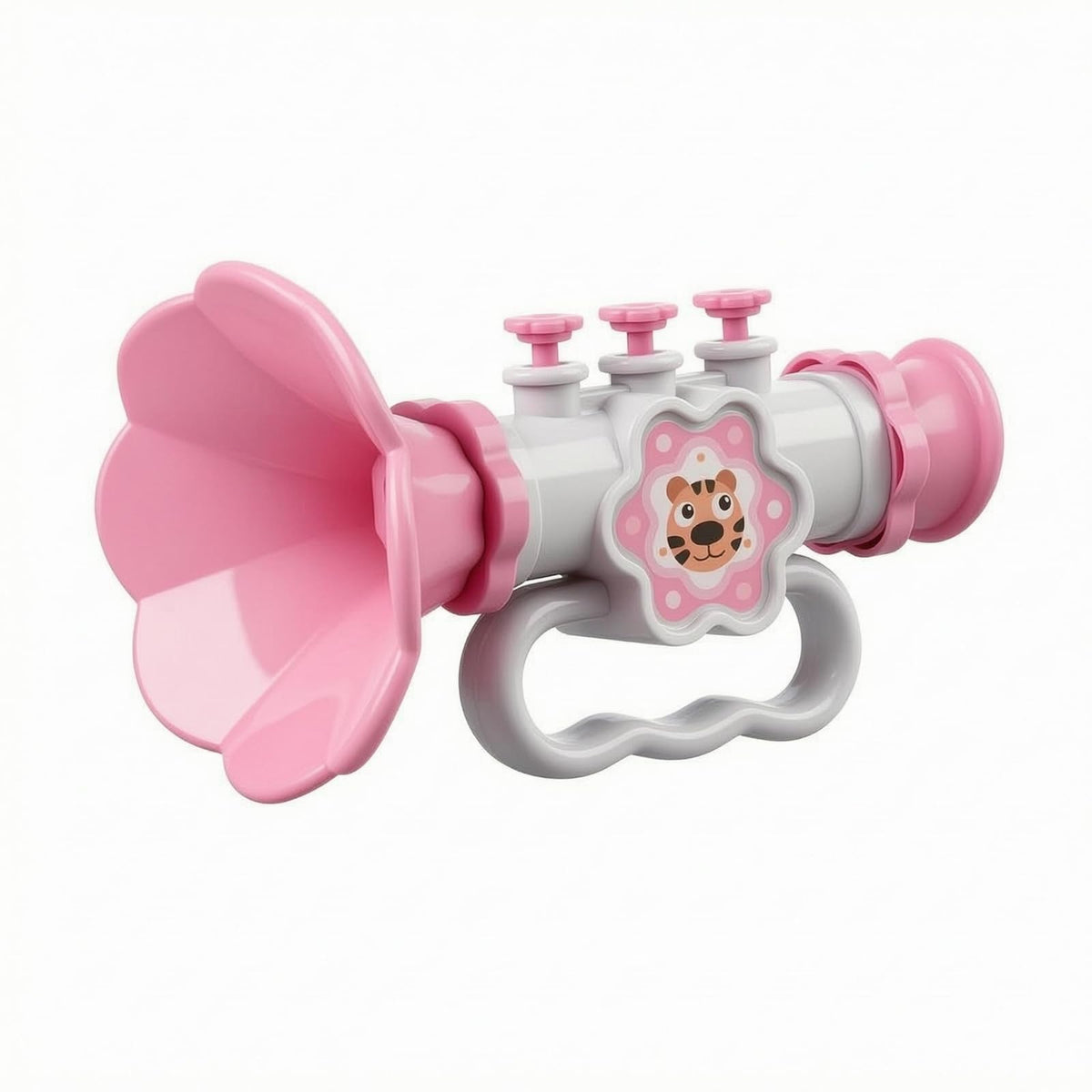 Snappsy Three Buttons Cartoon Trumpet Toy Flared Bell Abs Trumpet Whistle Early Learning Handheld Wind Instrument Lightweight Fo