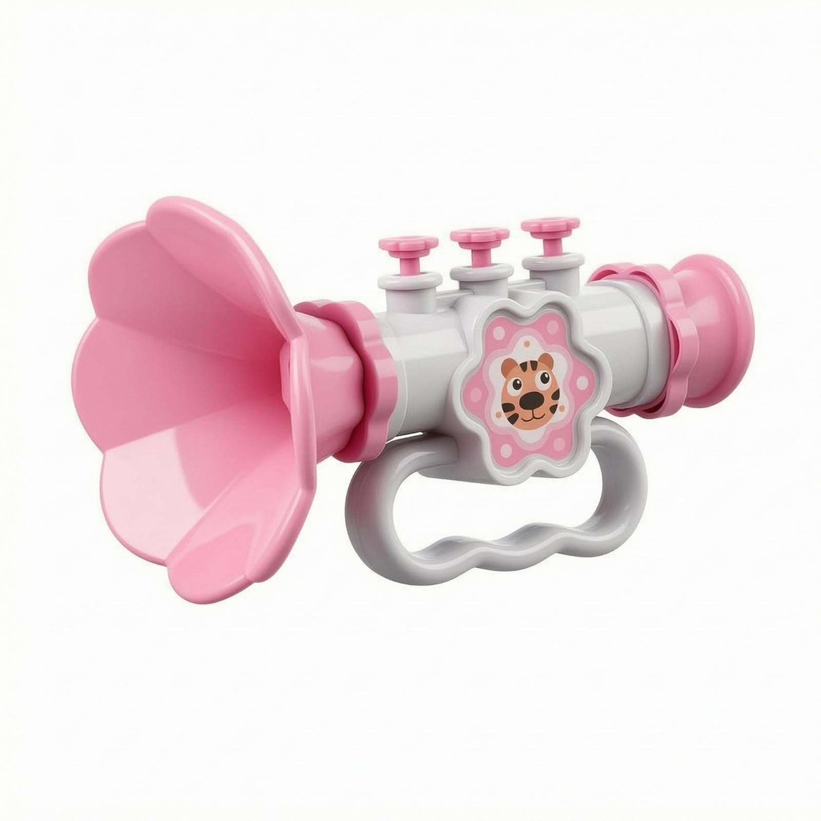 Snappsy Three Buttons Cartoon Trumpet Toy Flared Bell Abs Trumpet Whistle Early Learning Handheld Wind Instrument Lightweight Fo