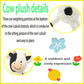 Yukouqian Cow Stuffed Animal Cow Plush Doll Toy 11.8 Inch For Girls Boys Christmas (Cow Red Clothes)