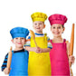 Tamicy 10 Pieces Kids Chef Hat and Apron Set - Child Kitchen Bib Aprons with Pockets Girls Boys Chef Hats for Cooking Baking Gar