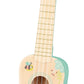 Tookyland 4-String Wooden Ukulele Toy - Mini Guitar Pretend Musical Instrument, Ages 3+