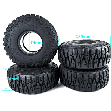 RCLIONS 4PCS 2.9inch Tires RC Wheels Tyre with Foam Insert for Axail SCX6 AXI05000 1/6th RC Crawler Car