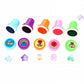 LUCKYBIRD Self-Inking Stamps for Kids - Heart Toy Stamp Set, Funny Plastic Stamps, 26 Count