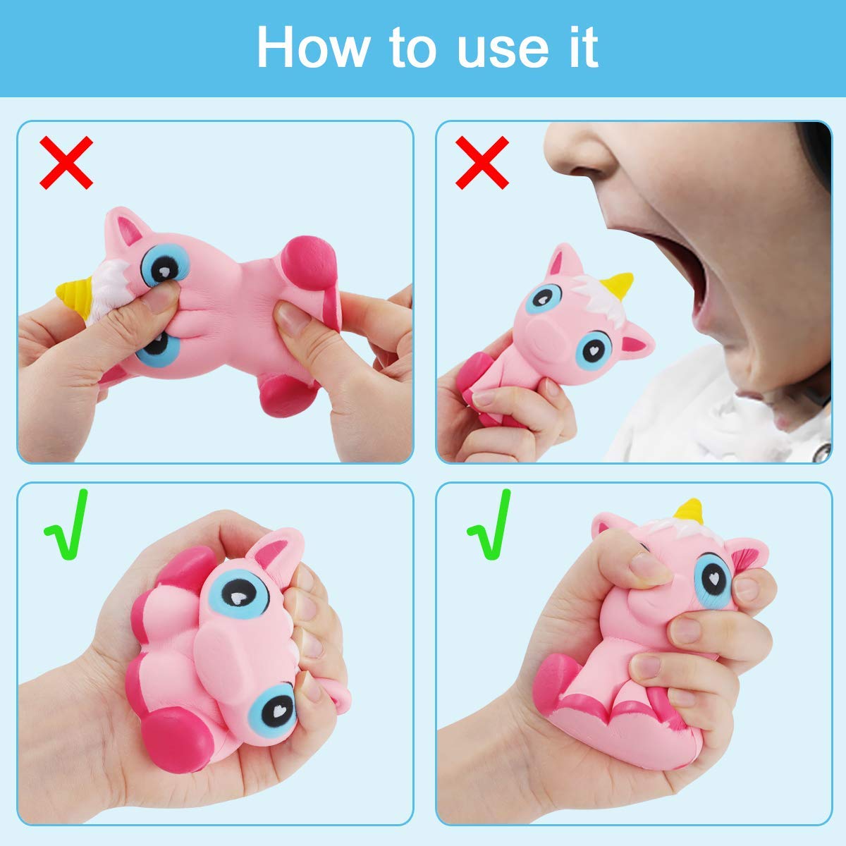 Unicorn Squishy Jumbo Squishies- 6 Pack Narwhal Squishy Unicorn Cake Scented Squishies Pack Slow Rising Squishies Stress Reliever Toys For Girls And Boys Unicorn Party Favors