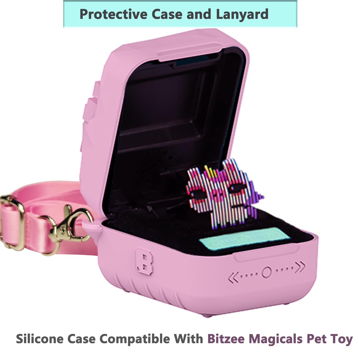 Silicone Case For Bitzee Magicals Interactive Toy Digital Pet, Protective Skin Cover For Bitzee Magicals Virtual Electronic Digital Pet And Case Accessories (Case For Bitzee Magicals) (Pink)