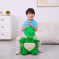 INPANY Bouncy Dinosaur Hopper Toy - Green Plush Inflatable Ride-On for Toddlers, Big Size, Ideal Birthday Gift for 2-4 Year Olds