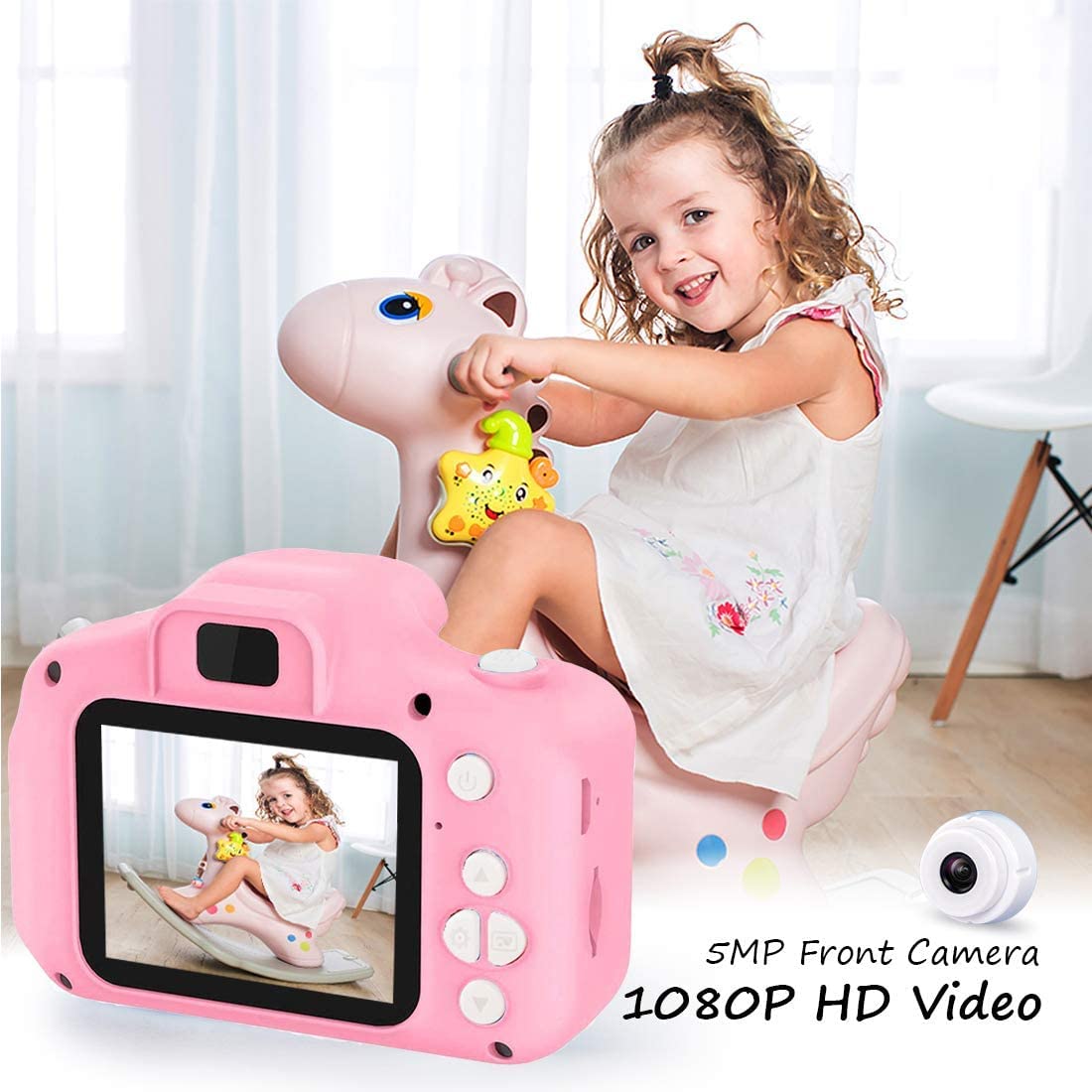 hyleton Kids Camera Christmas Birthday Gifts for Boys Girls Age 3-9, HD Video Cameras for Toddler, Toy for 3 4 5 6 7 8 Year Old