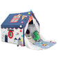 YOIKO Kids Tent Indoor Playhouse with Star String Lights, 50.4" x 47.3", PVC, Model YK_PT_002, Blue, Colorful Accessories Included
