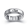 Hoohwe Spinner Rings For Anxiety,S925 Sterling Silver Fidget Anxiety Worry Relieving Boredom Adhd Autism Band Rings (2-Panda Rin