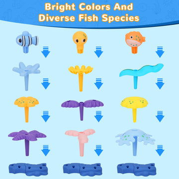 Sltbeh Coral Garden Flower Building Toys For For Toddlers 3-5 Year Old,Upgrade Diy Building Blocks Toys For Ages 3-4 Girls,Educa