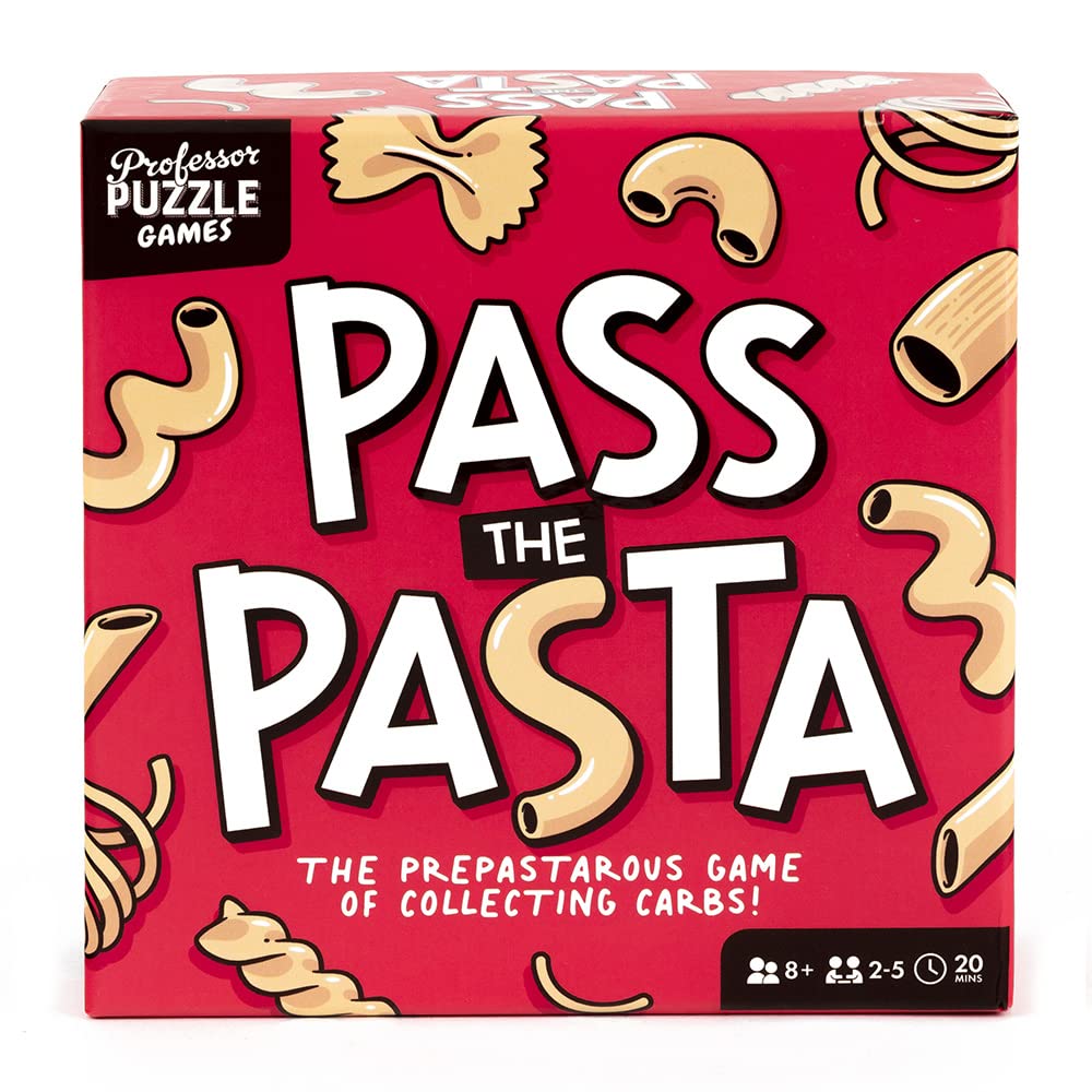 Professor Puzzle Pass The Pasta Games - Family Board Game Of Strategy And Shape Collection. - Perfect For Family Games Night.