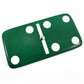 Marion Domino Double Six 6 Green Tiles Jumbo Tournament Professional Size With Spinners In Black Elegant Velvet Bag