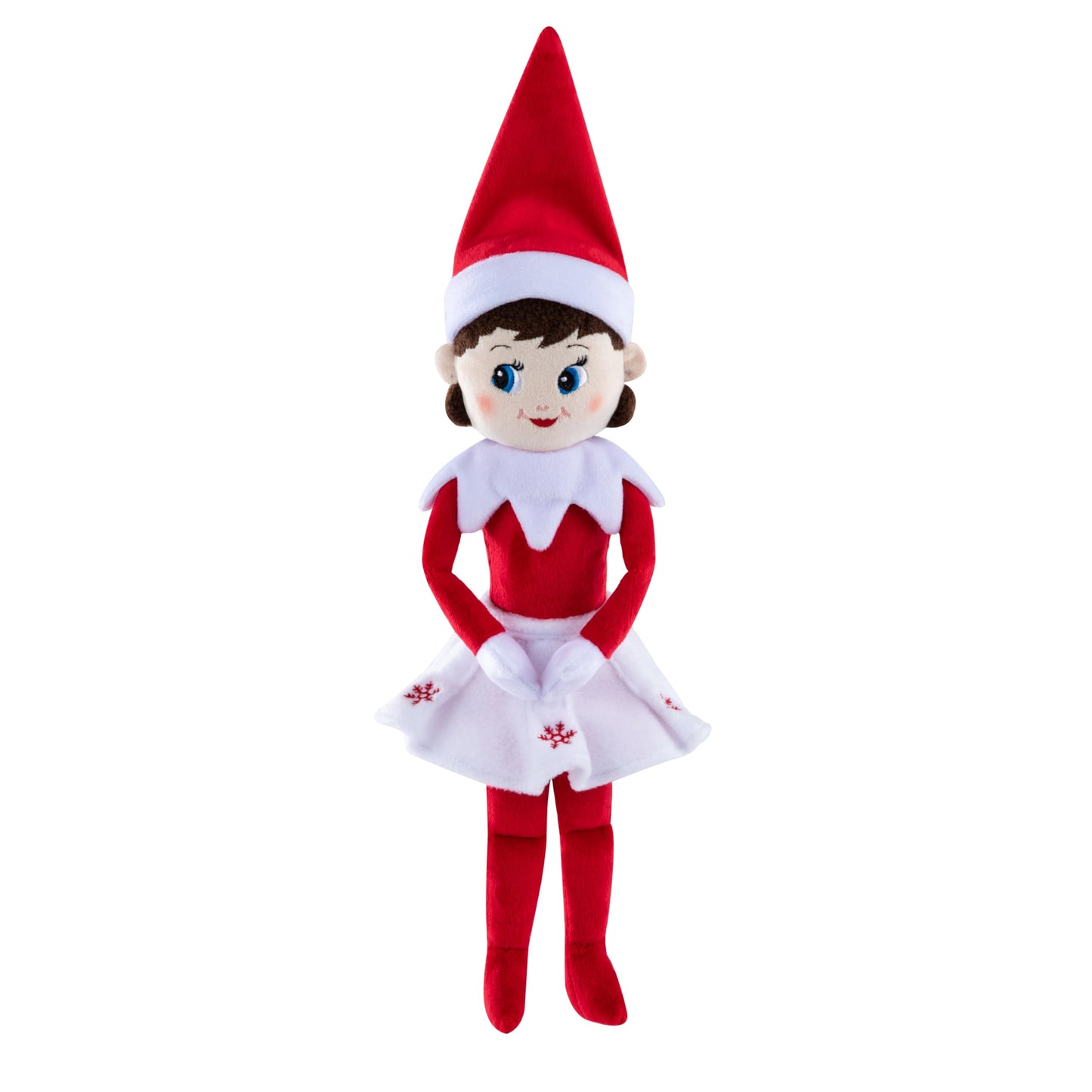 The Elf On The Shelf Plushee Pals - 17-Inch The Elf On The Shelf Scout Elf Plush Toys - Huggable And Lovable Blue Eyed Girl Stuffed Elf Plush