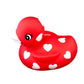 Ducky City 3' Valentines Sweetheart Rubber Duck [Squeaky, With Hole] - Baby Safe Bathtub Bathing Toy
