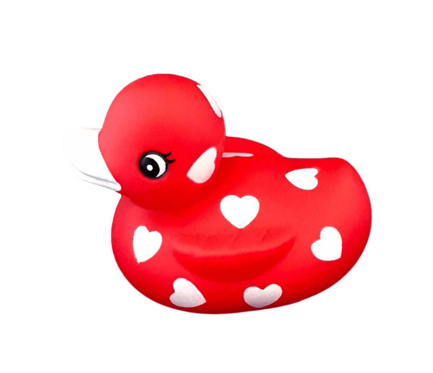 Ducky City 3' Valentines Sweetheart Rubber Duck [Squeaky, With Hole] - Baby Safe Bathtub Bathing Toy