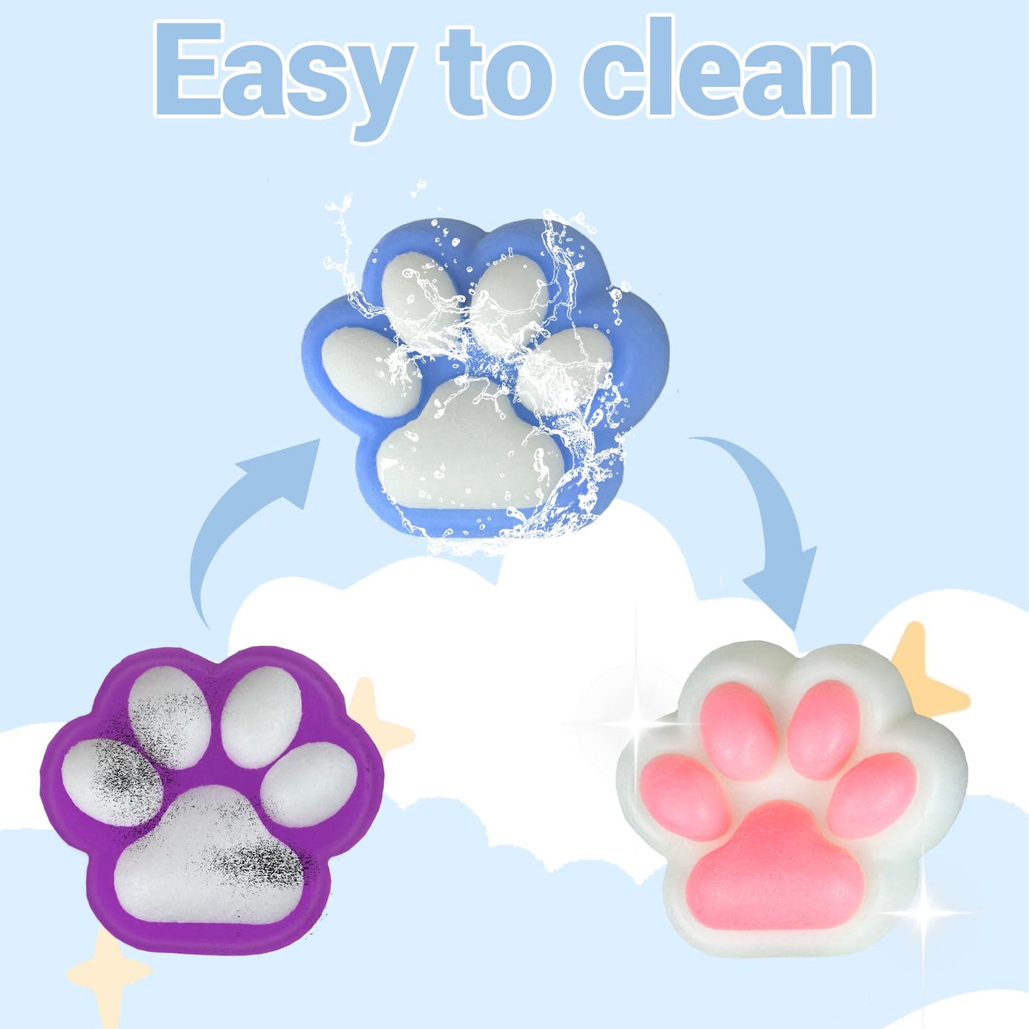 2Pcs Taba Squishy,Cat Paw Squishy Toys, Cute Toys For Fufu Squishy,Mochi Squishy Cat Paw Sensory Toys,Fidget Toys Cat Paw Sticky
