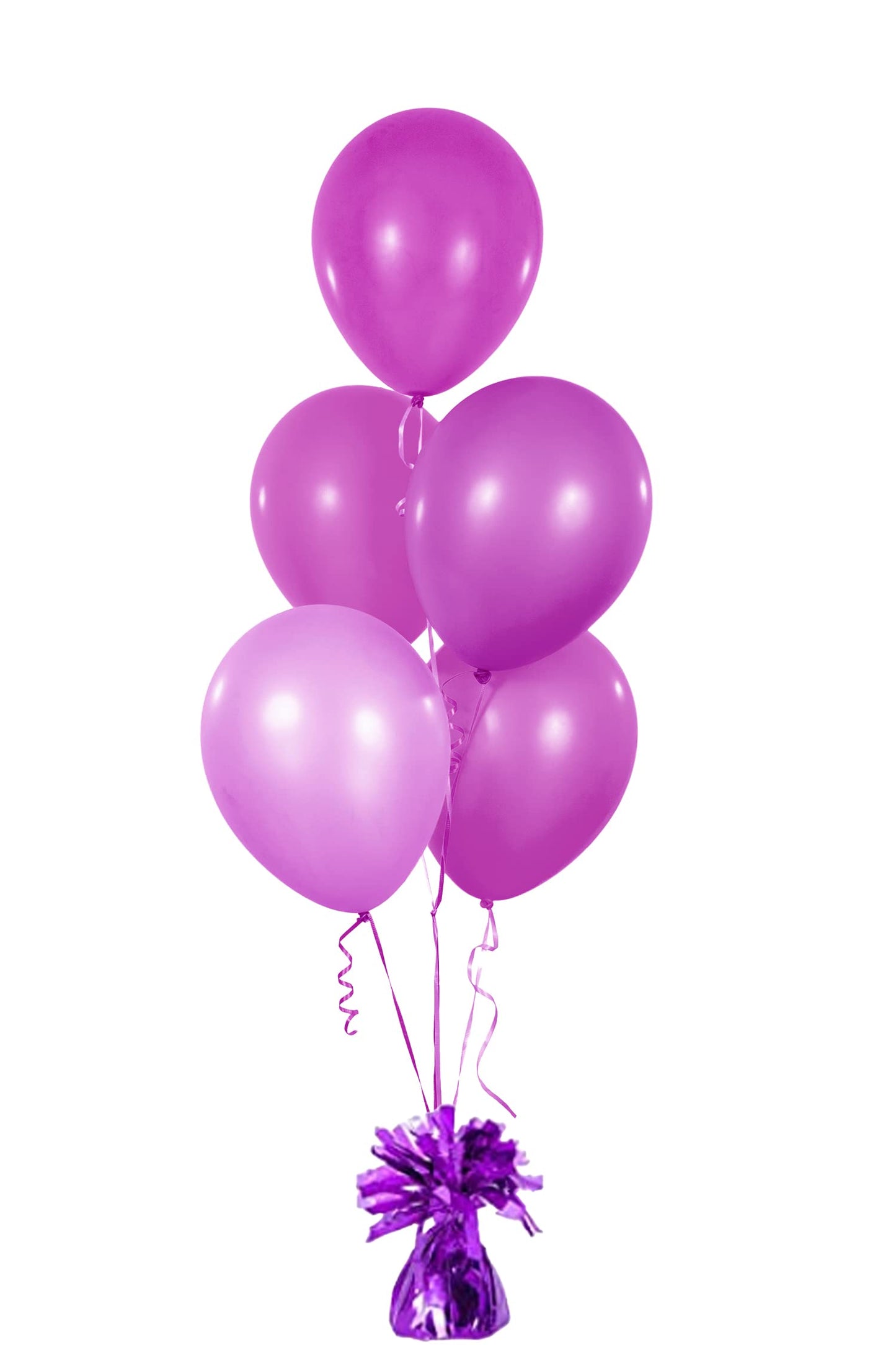 The Dreidel Company Metallic Balloon Weights, Birthday Party Favors, Novelty And Gag Gifts, 5.5' Inches, 12-Pack (Purple)