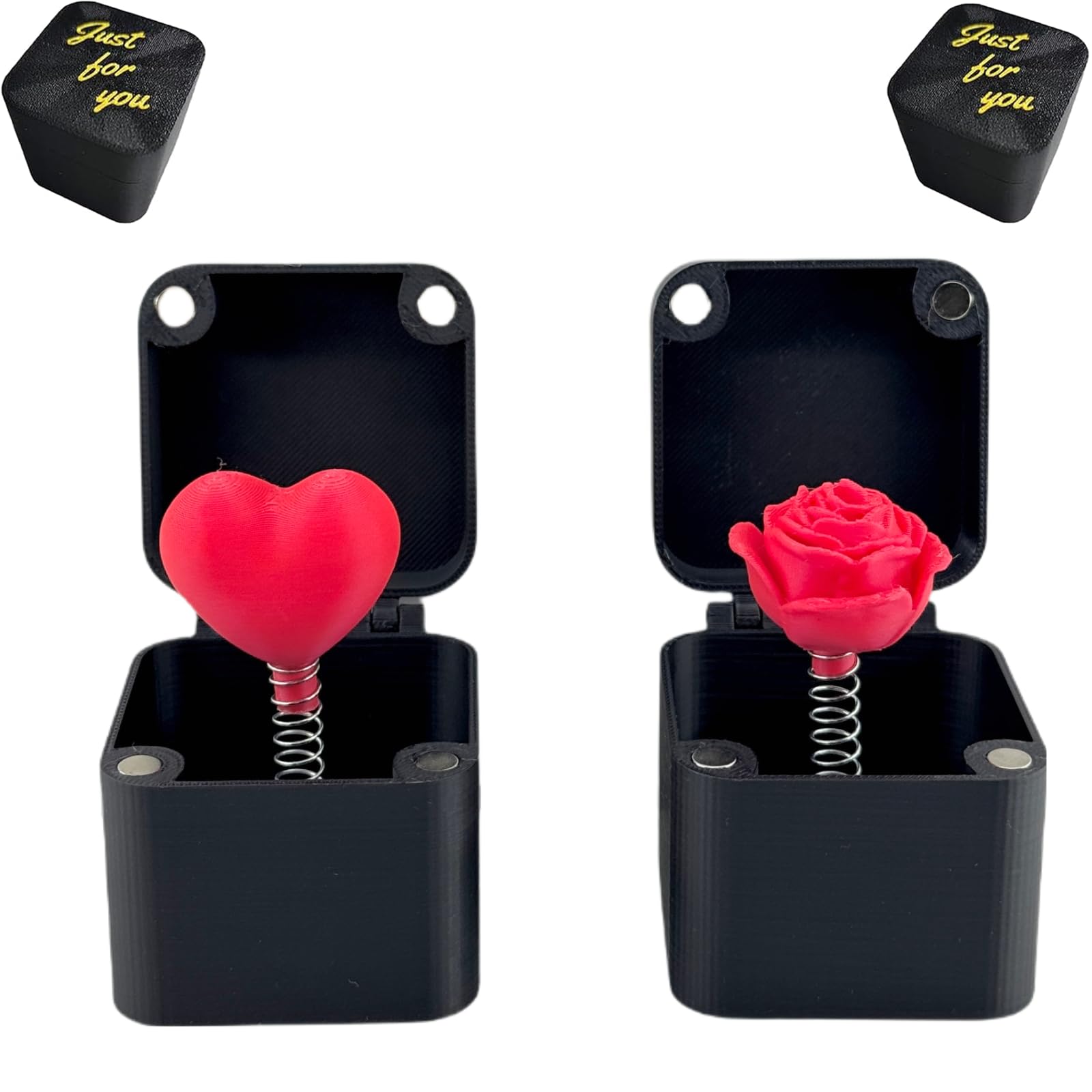 Rose Heart in A Box Rose Heart Gifts Surprise Box of Rose Heart Rose Heart Box Fun Just for You Rose Heart Rose Heart in Box for Christmas Birthday Gift Christmas Stocking Stuffers for Kids mature-themed