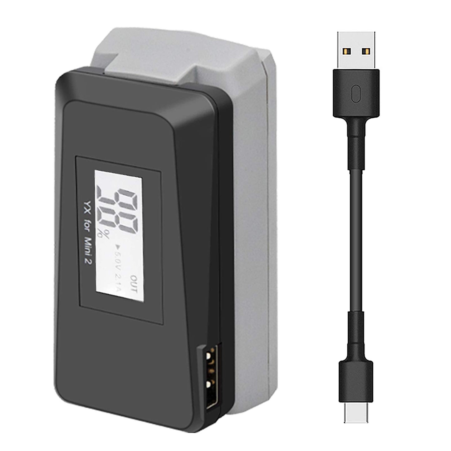 Hanatora USB Battery Charger with Quick Charge 3.0 for DJI Mini 4K/2/Mini SE/2 SE Drone,Indicator Display Raqid Charging Hub Acc
