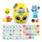 Eggy Wawa Interactive Learning Toy for Toddlers, Music, Letters, Numbers, Small, Red, Model 15103, Plastic