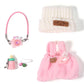 AICase for 17cm Doll Clothes/Outfit Clothing Set for 17cm Doll 3 Piece Set Hat Clothing Boys and Girls Stylish Adorable Clothes Accessories _Pink-16