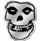 C&D Visionary Misfits Skull 8cm Silver Metal Sticker