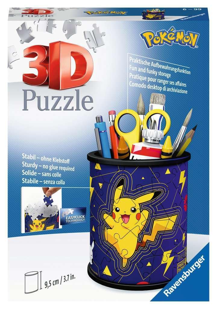 Ravensburger Pokemon Gifts - 3D Jigsaw Puzzle For Kids Age 6 Years Up - 54 Pieces - Pencil Pot - No Glue Required