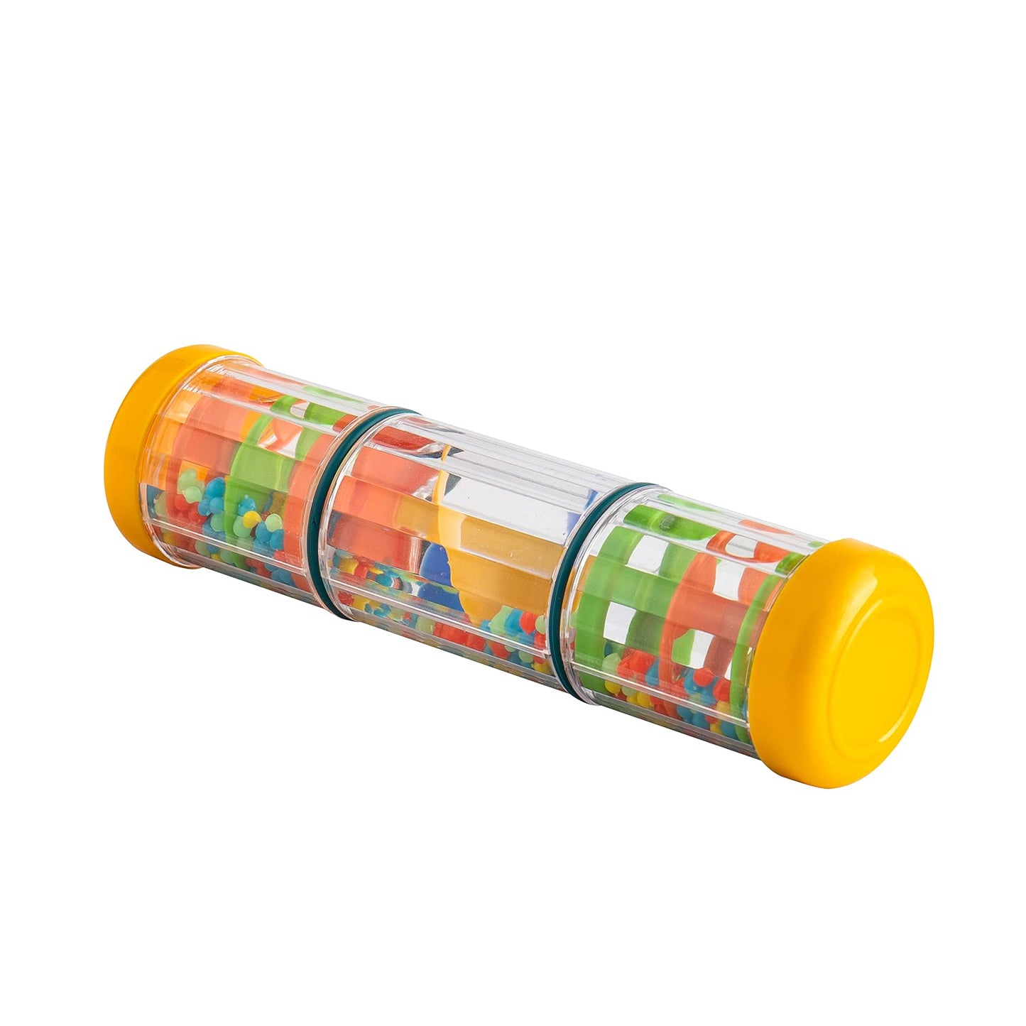 Rainmaker Baby Rain Stick Toys For Kids: 8 Inch Rainstick Sensory Rattle Toys For Babies,Shaker Rainfall Tubes Musical Instrument - Yellow
