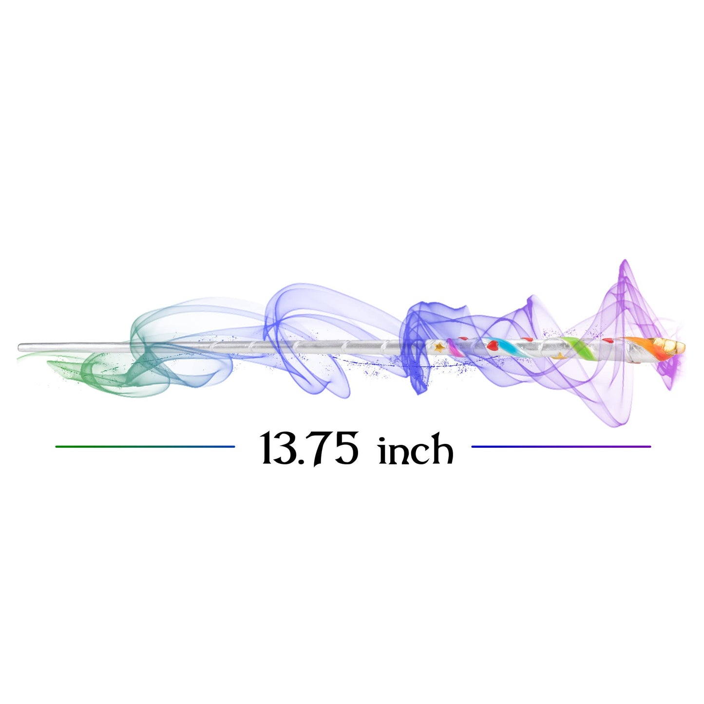 Cottage Garden Remembrance Rainbow 13.75 Inch Resin Collectible Witch Wizard Cosplay Magic Wand