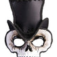 Sir Steampunk Skull Half Costume Mask Black Hat