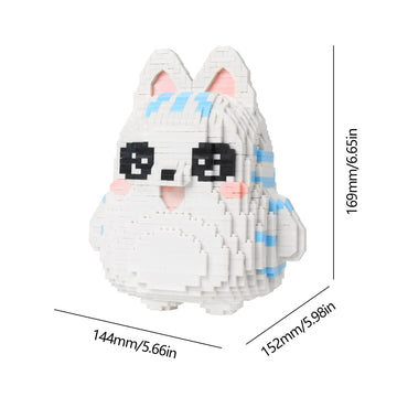 Larcele Animal Series Micro Building Blocks Animal Set, Diy Mini 3D Building Toy Bricks,1682 Pieces Kljm-07 (Fox Cat)