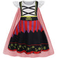 WonderBabe Girl Costume Buccaneer Princess Costume Halloween Party Dress Up Birthday Party Dress Up Dress with Cape size 6-7