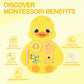 Monlurd Wooden Duck Sensory Wall Toy, Busy Board For Toddlers, Montessori Sensory Wall Panel For Kids, Ideal For Classroom, Play