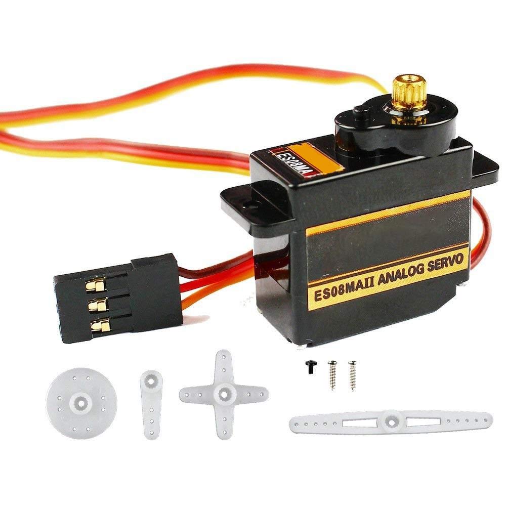 RGBZONE 4Pcs ES08MA II 12g Mini Metal Gear Analog Servo Shockproof Stable Machine Compatible for RC Model