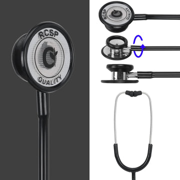 Rcsp Stethoscope For Kids Playing Toys Doctor Black Plastic Body Clear Sound