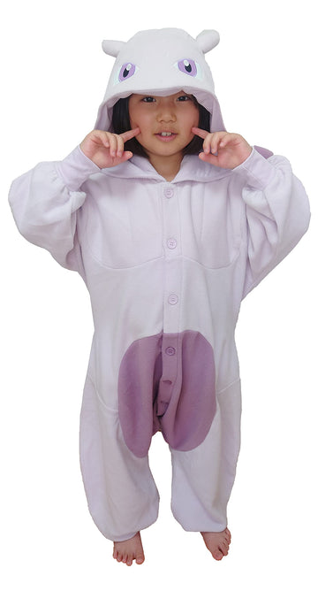 Sazac Kigurumi - Pokemon - Mewtwo - Onesie Jumpsuit Halloween Costume -Kids Size (5-9 Year Old) Purple