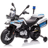 12V 7Ah Kids Motorcycle, Ride On Police Motorcycle, Licensed Bmw Kids Car With High/Low Speed, 2 Storage Boxes,Warning Lights An