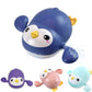 Baby Bath Toys, Wind Up Penguin Bathtub Toys, Toddlers Swimming Floating Playing Set In Bathroom Beach Pool, Colourful Water Pla