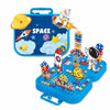 Nishchay 228 Pcs Space Theme Creative Drill Set  2In1 3D Building Blocks & 2D Mosaic Puzzle  Construction Toy With Screwdriv