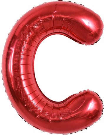 Toniful 40 Inch Large Bright Red Letter Balloons A-Z, Giant Jumbo Helium Foil Mylar Big Letter C Balloons For Birthday Party Ann