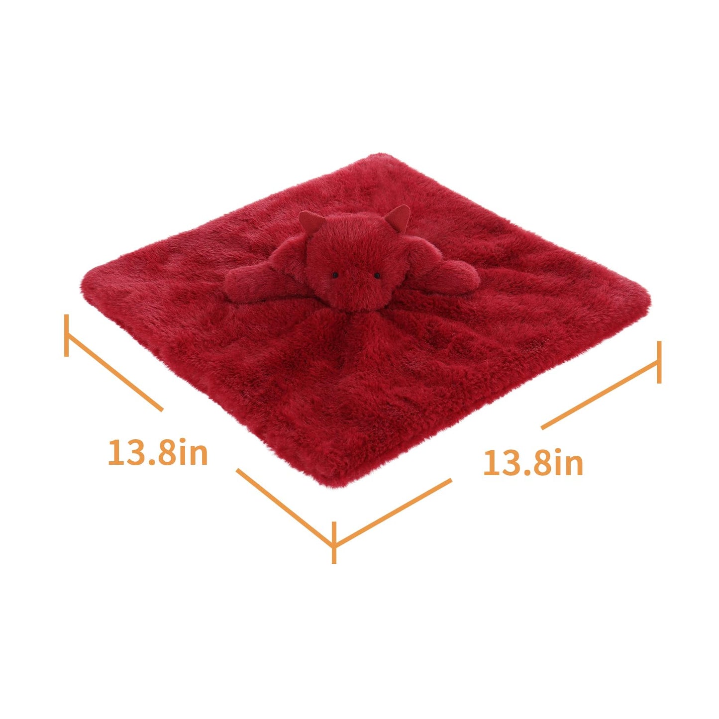Apricot Lamb Red Dragon Soft Loveys For Babies, Security Blanket For Baby Boy And Girl, 13.8 Inches For Infant And Toddlers